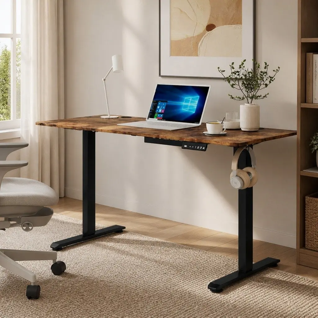 Height Adjustable Electric Standing Desk with Sturdy Frame