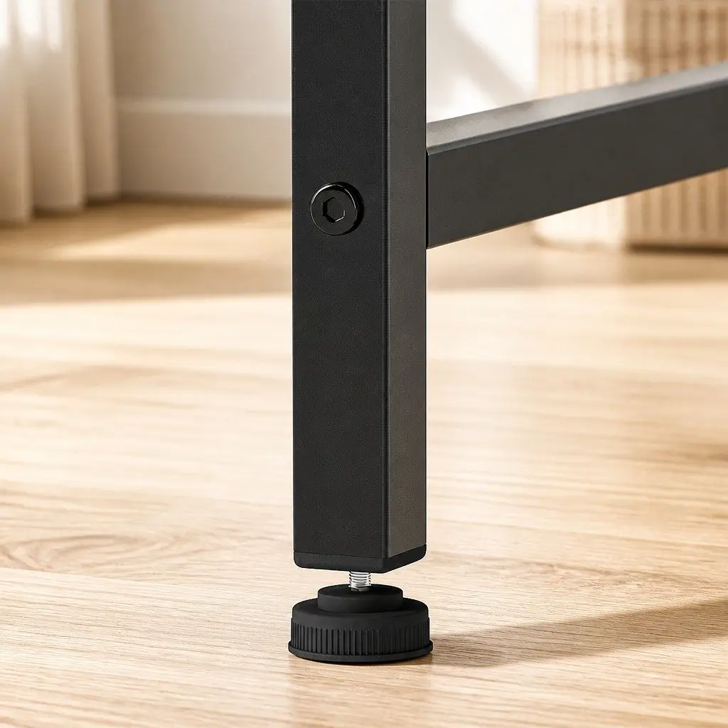 Computer Desk E1-grade Particleboard Steel Frame 160cm Dark Brown