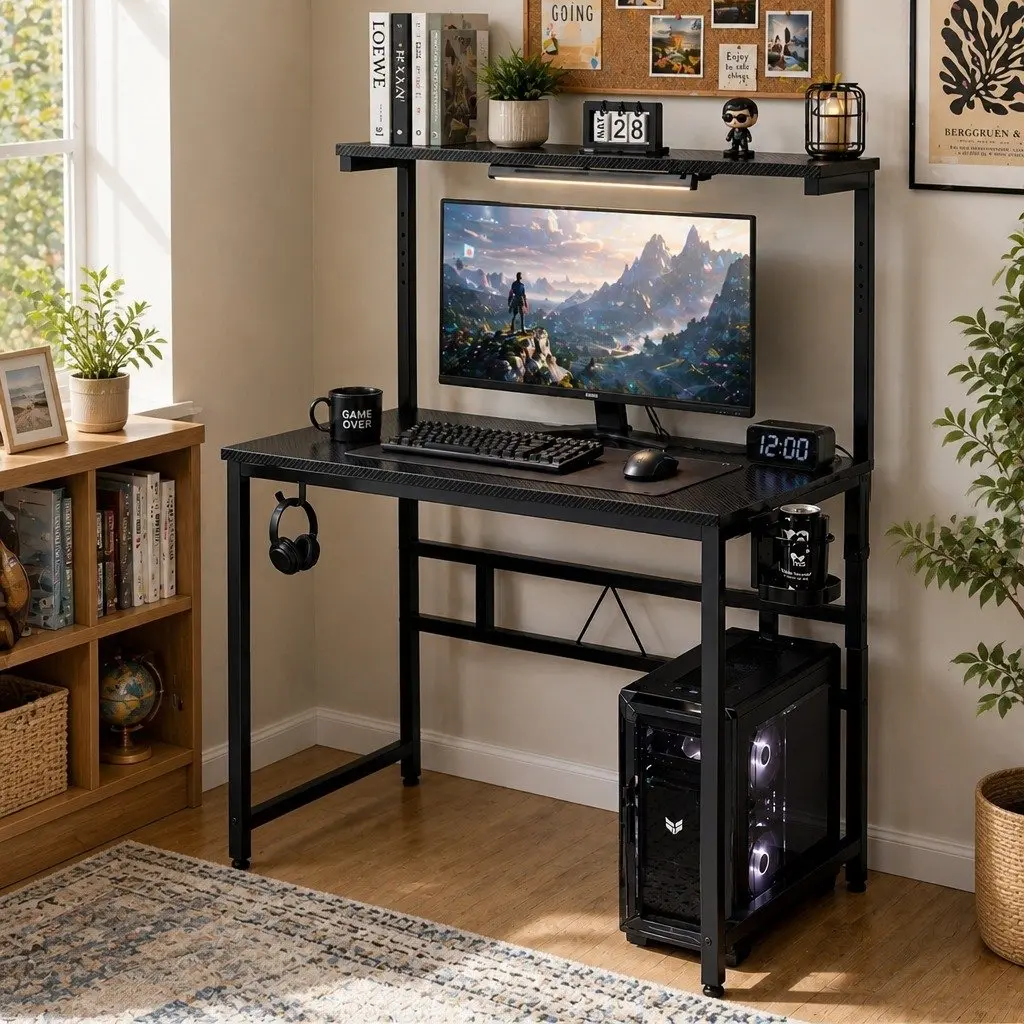 Adjustable Height Gaming Computer Desk