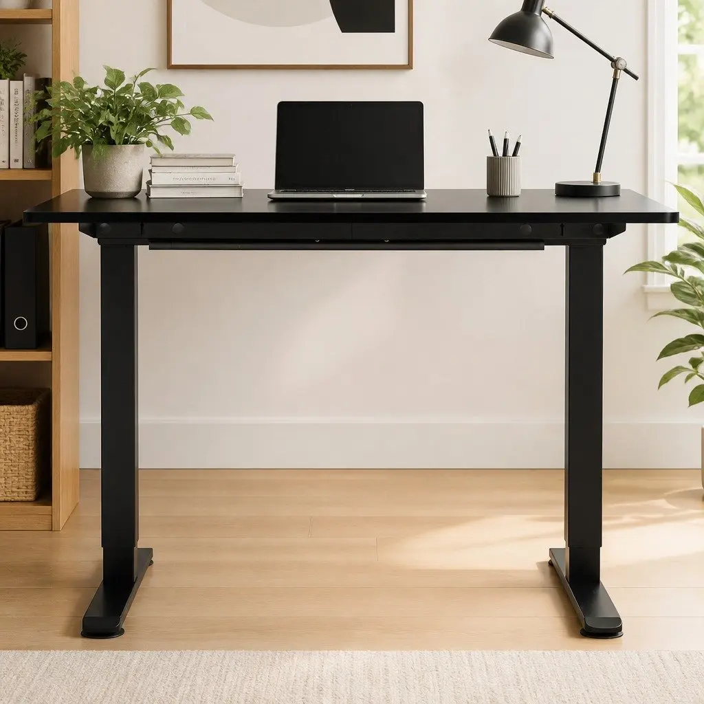 Black Electric Height Adjustable Standing Desk 120cm x 60cm