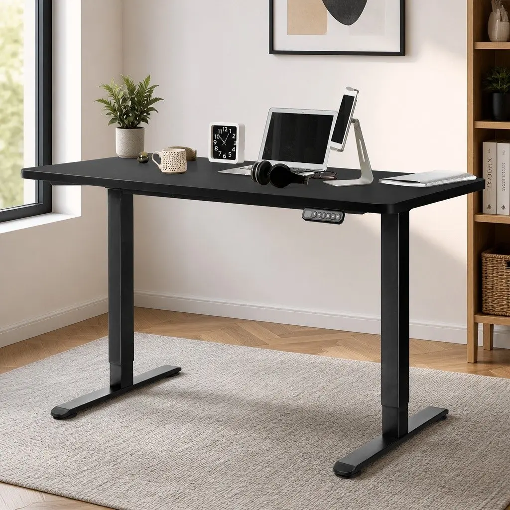 Black Electric Height Adjustable Standing Desk 120cm x 60cm