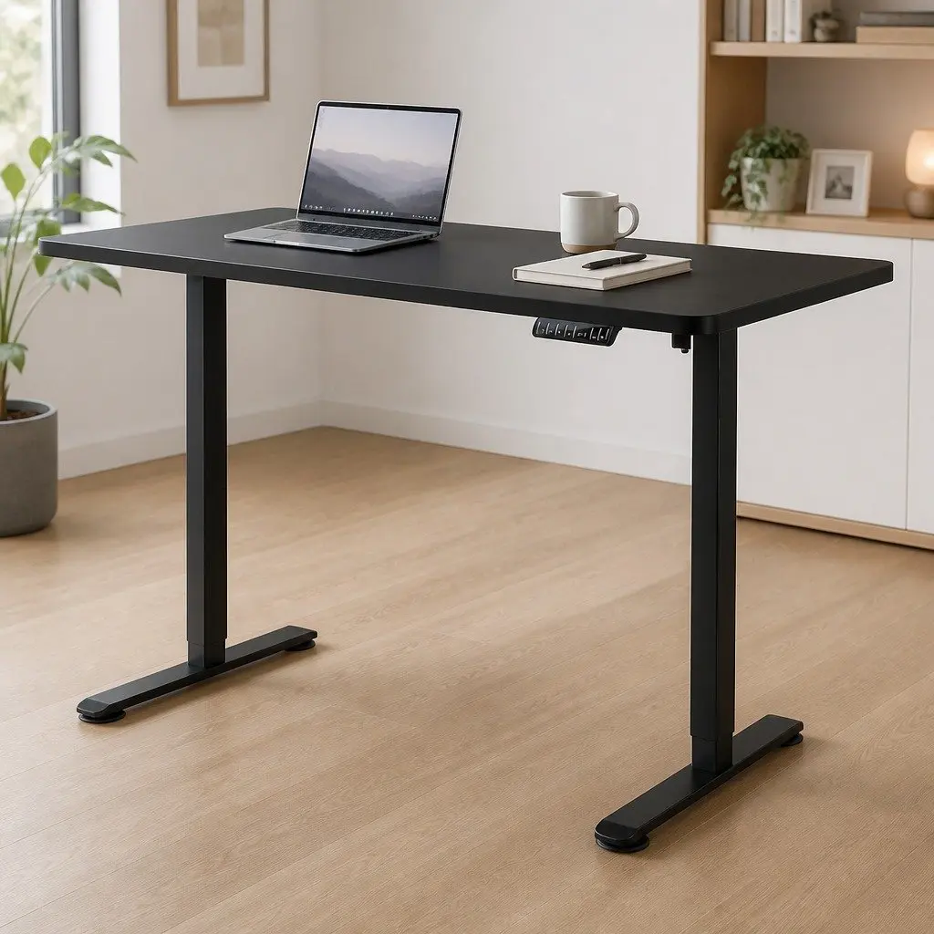 Motorised Standing Desk Black Electric Frame 120cm