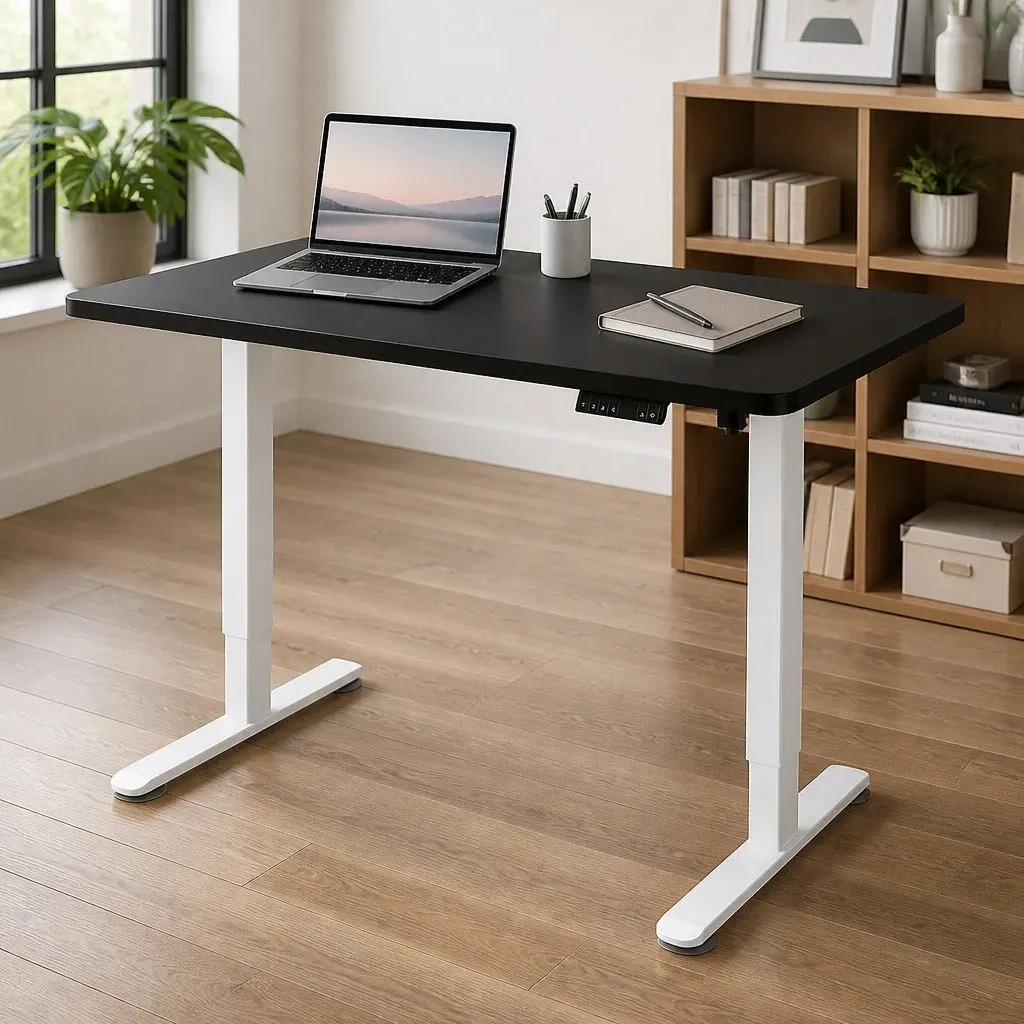 Height Adjustable Motorised Desk 120cm Black Electric