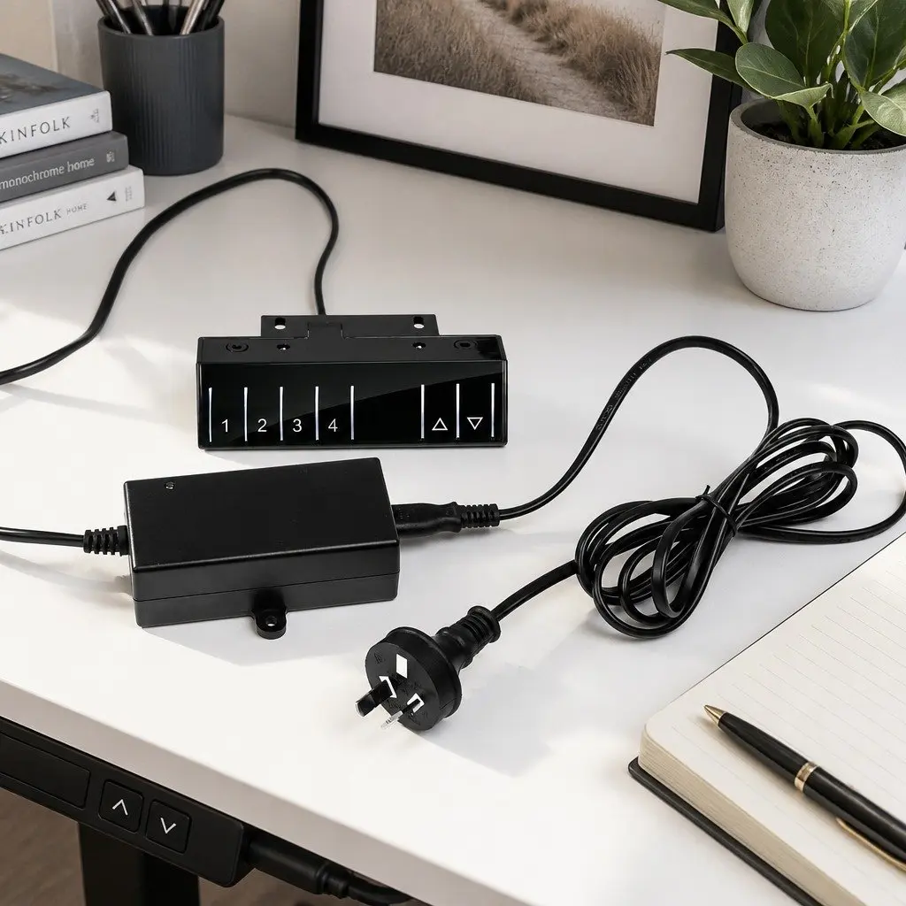 Height Adjustable Motorised Desk 120cm Black Electric