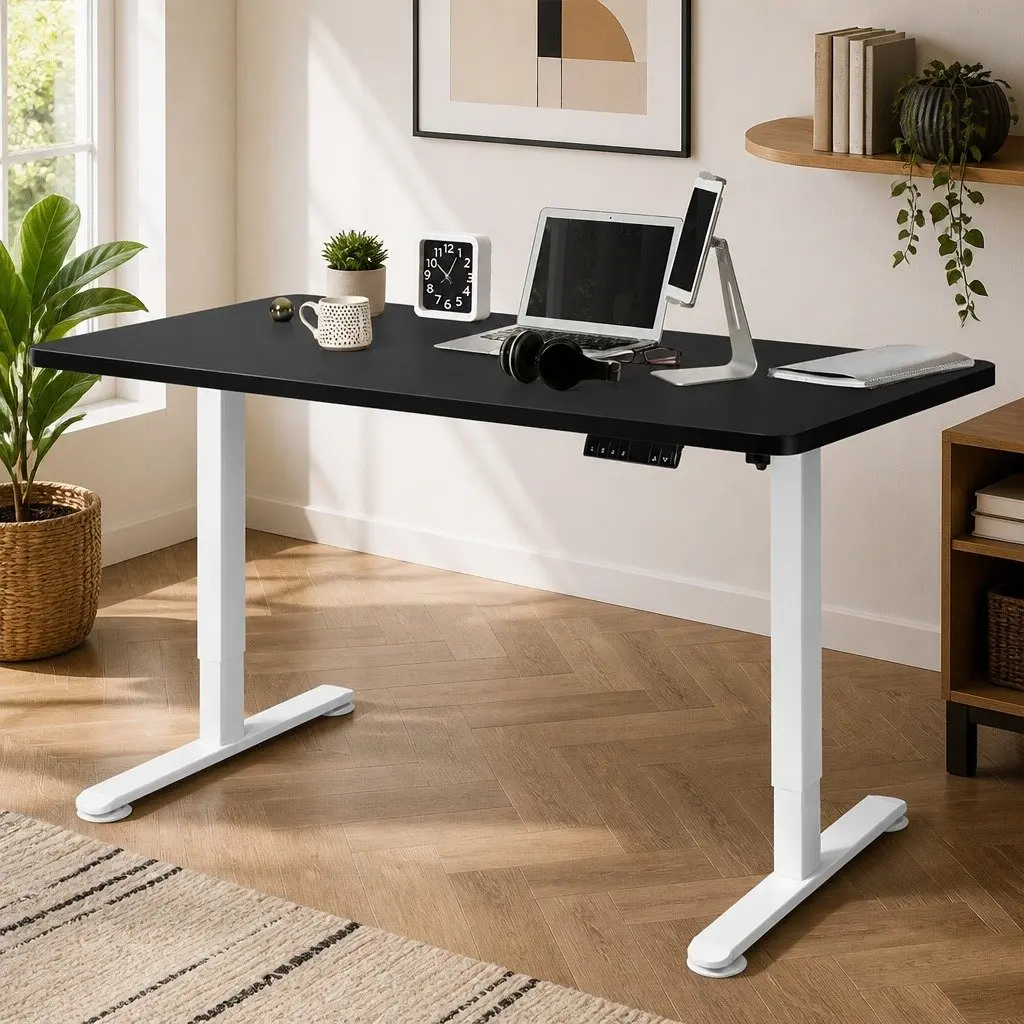 Height Adjustable Motorised Desk 120cm Black Electric