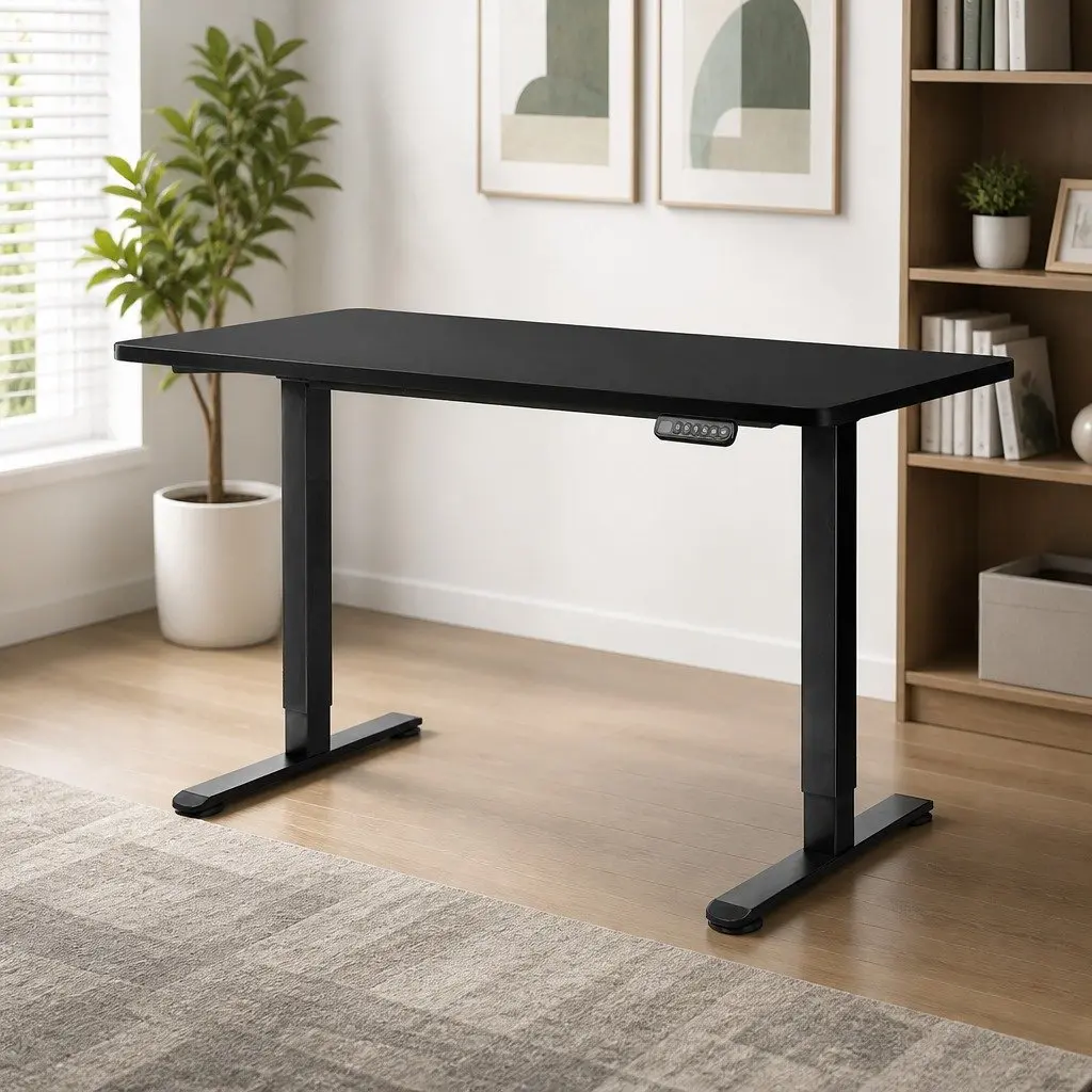 Motorised Adjustable Height Desk 140cm Black