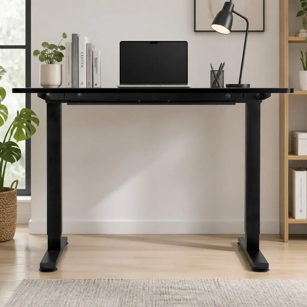 Motorised Adjustable Height Desk 140cm Black