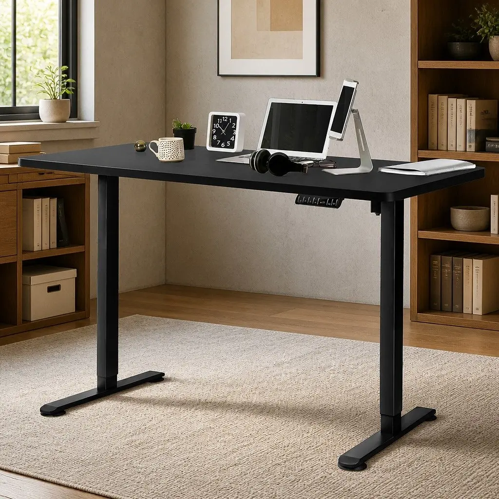 Motorised Adjustable Standing Desk 140cm Black