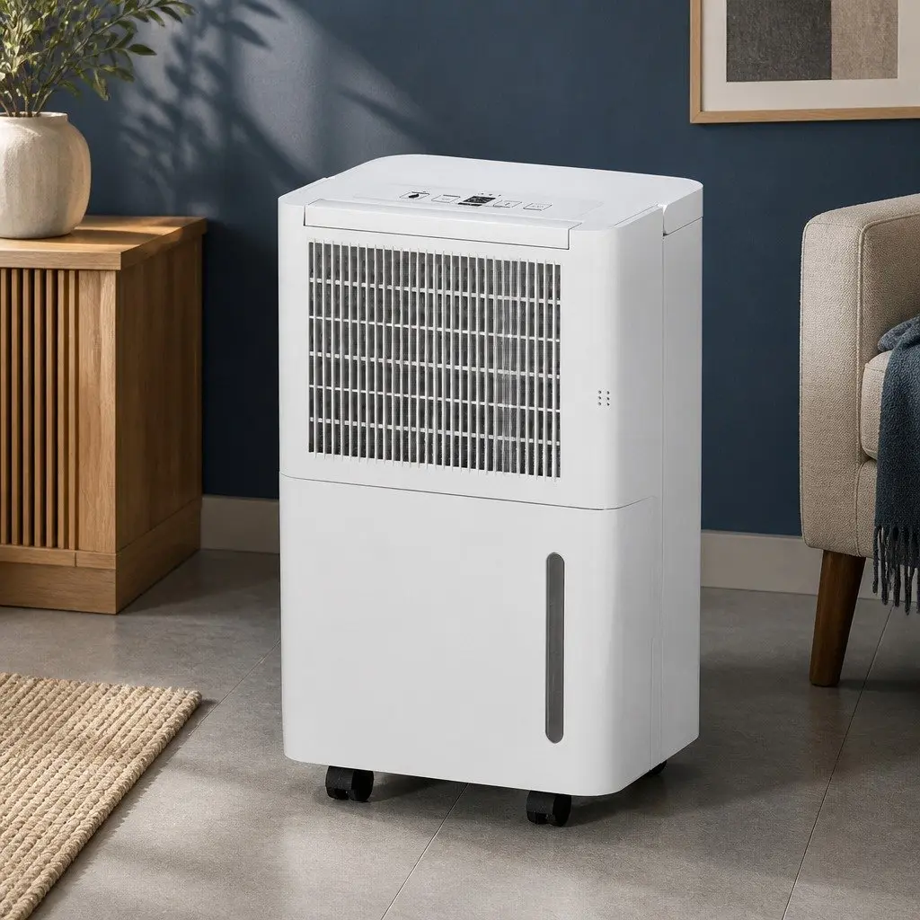 Dehumidifier Plastic 12L White 2-in-1 Portable Quiet Air Purifier