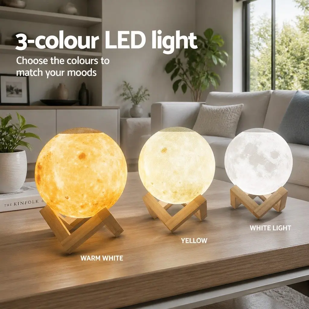 Aroma Diffuser Moon Lamp 880ml White Humidifier