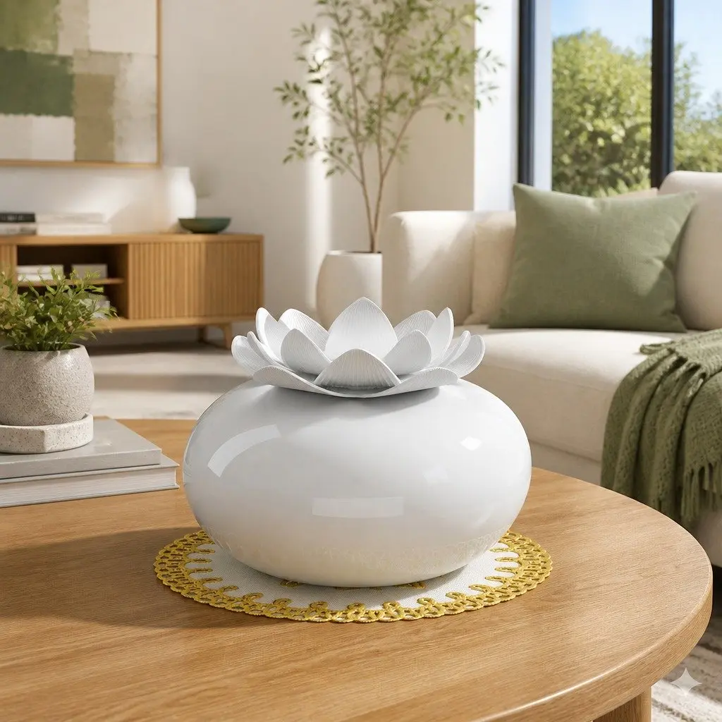 Lotus Ceramic Ultrasonic Aroma Diffuser 200ml