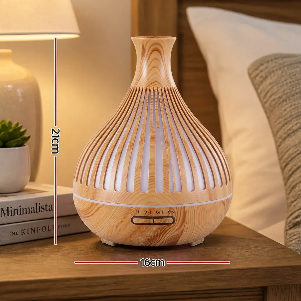Wood Grain Ultrasonic Aroma Diffuser 400ml