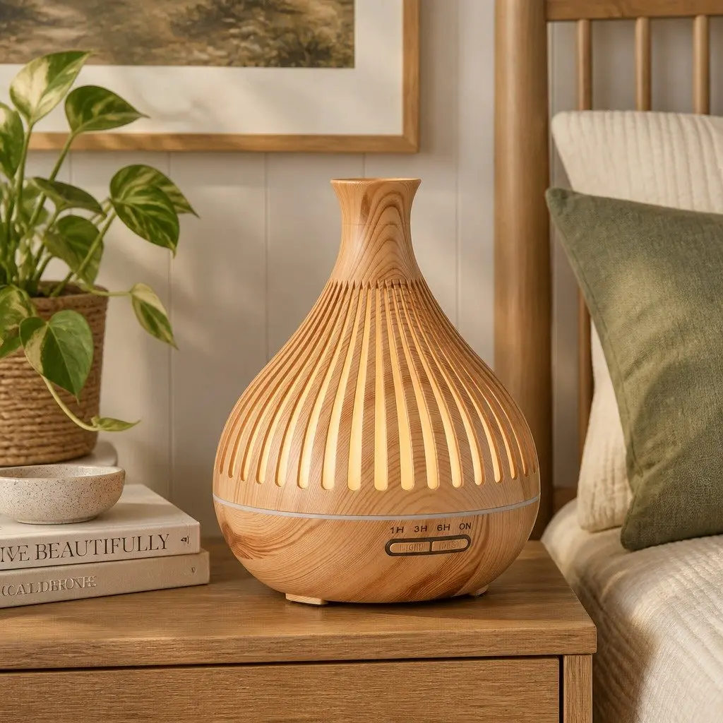 Wood Grain Ultrasonic Aroma Diffuser 400ml