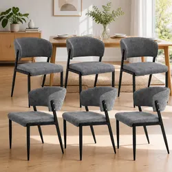 Stylish Grey Dining Chairs Set of 6 for Comfort