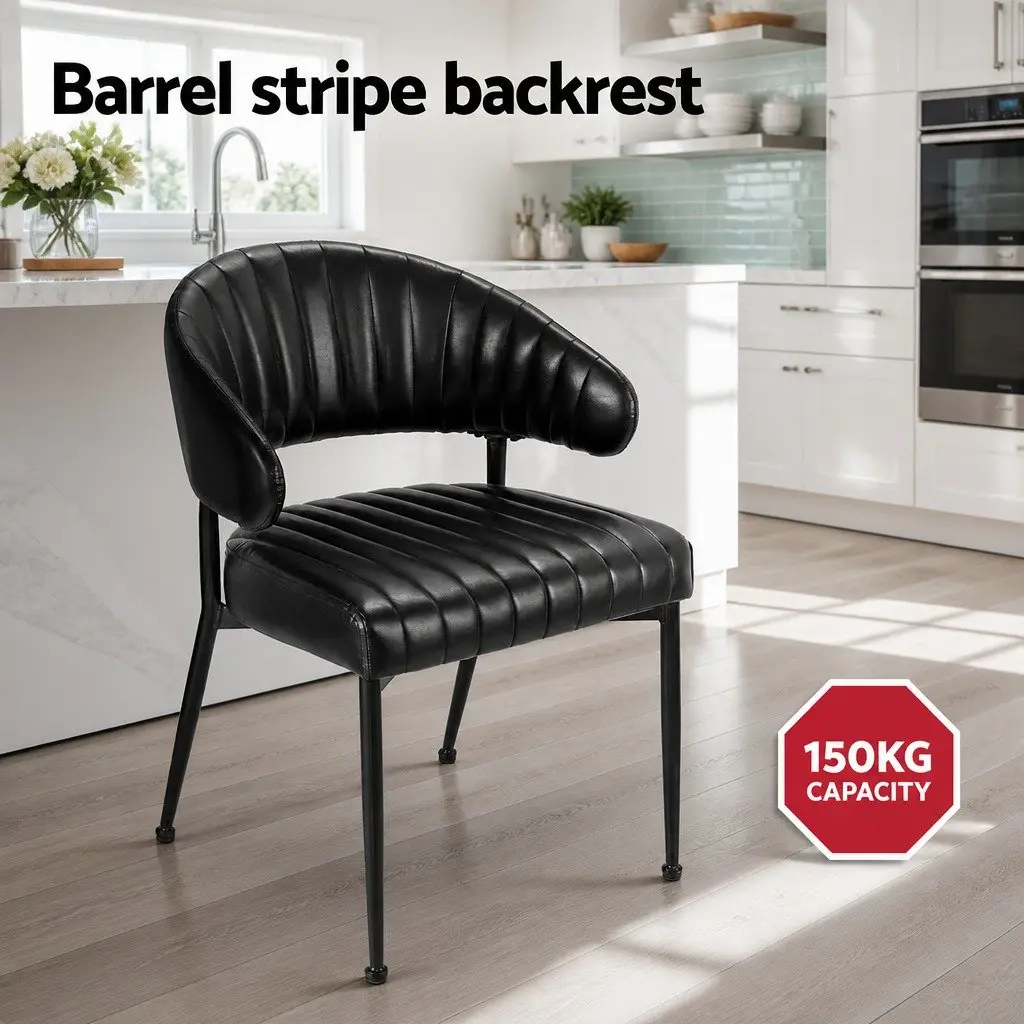 Dining Chairs Set of 4 with Leather Upholstery