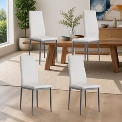 Set of 4 Durable Channel Tufted Dining Chairs