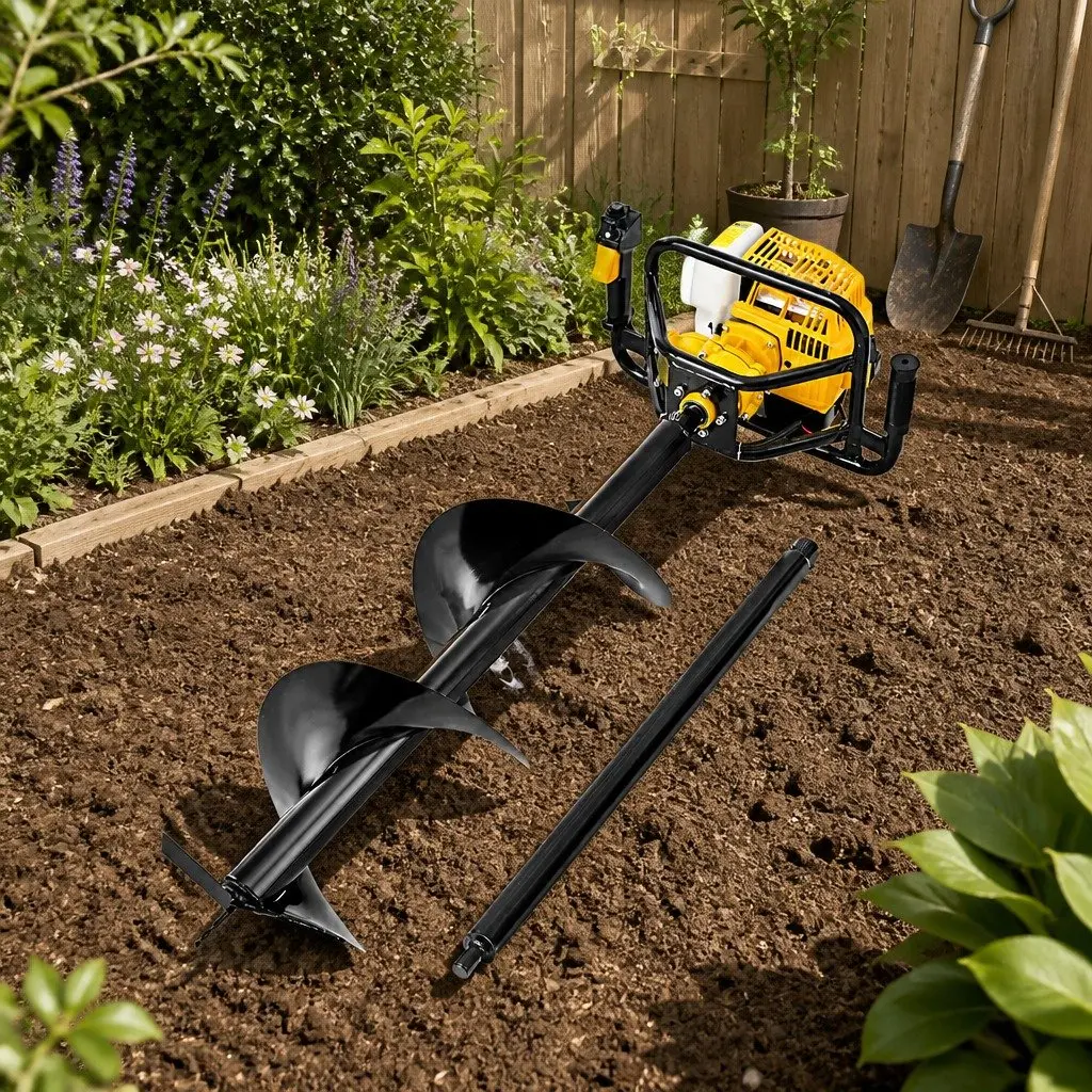 Post Hole Digger 300mm Petrol Auger Drill 63cc