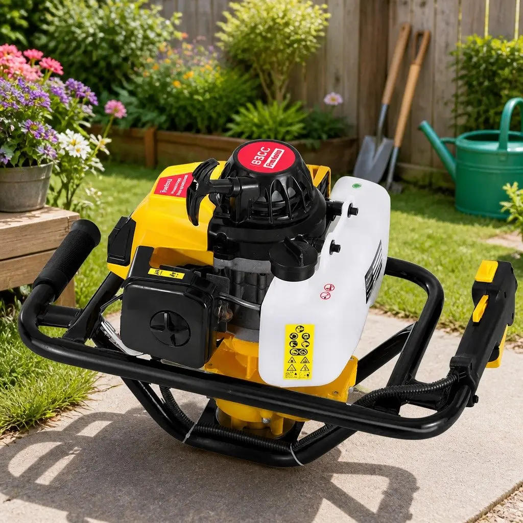 63CC Yellow Petrol Post Hole Digger Engine