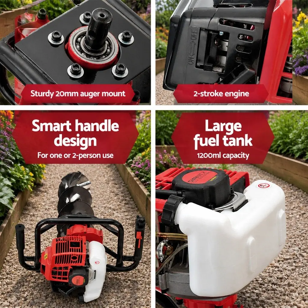 65cc Petrol Post Hole Digger with Auger