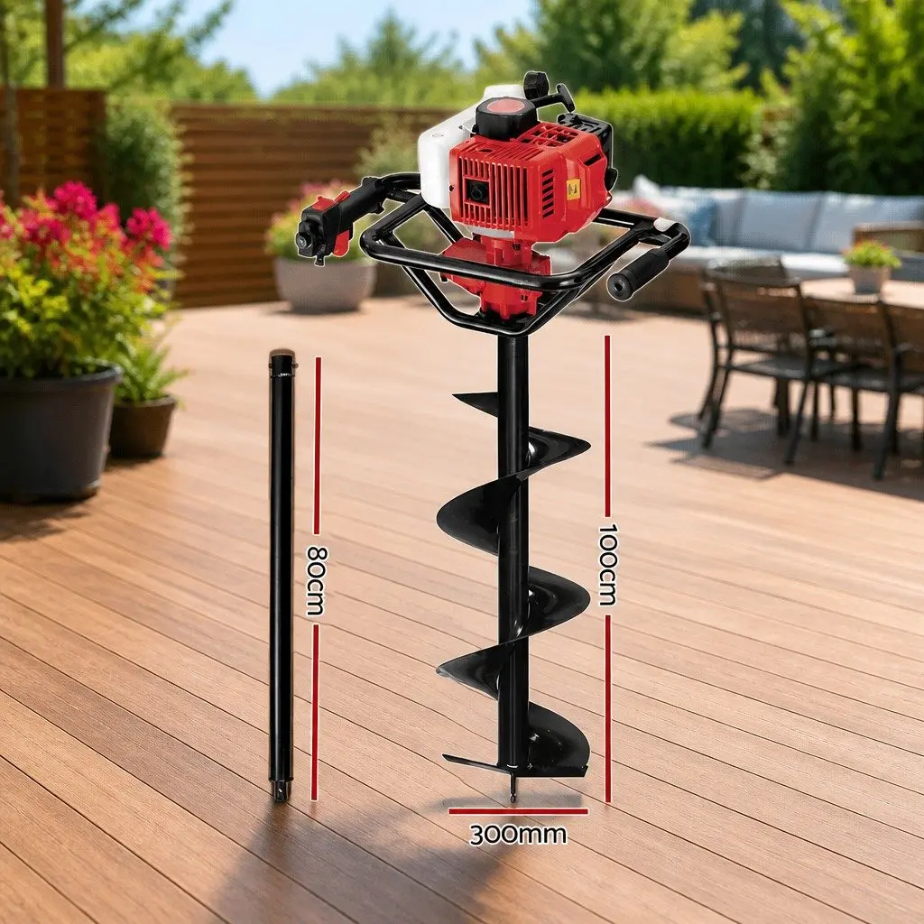 65CC Petrol Post Hole Digger with 300mm Auger
