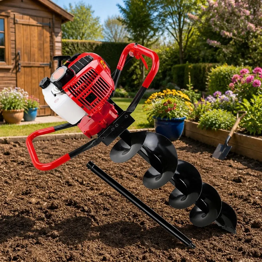 200mm Petrol Powered Post Hole Digger with Auger