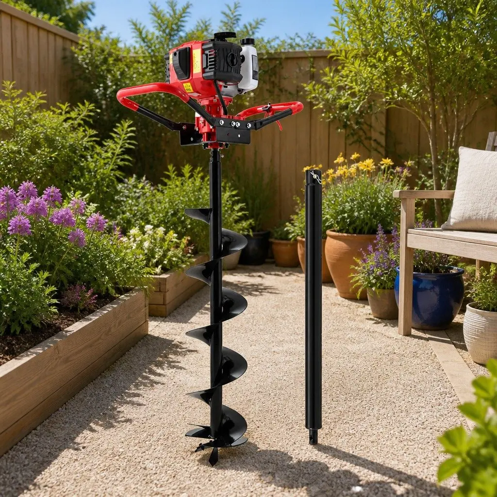 Post Hole Digger with 200mm Auger and Extension