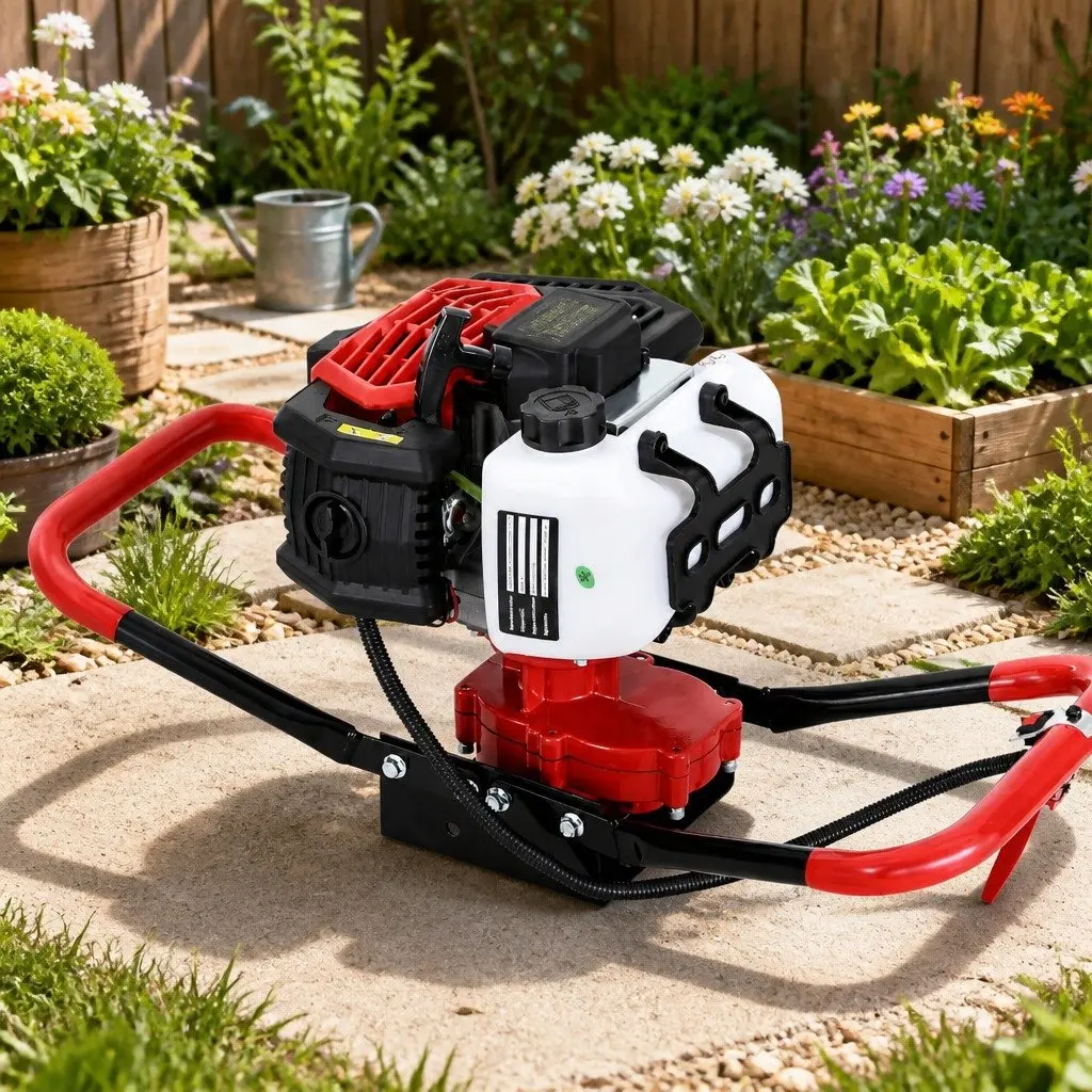 Post Hole Digger Engine 65CC Petrol Single Cylinder 2-Stroke Red