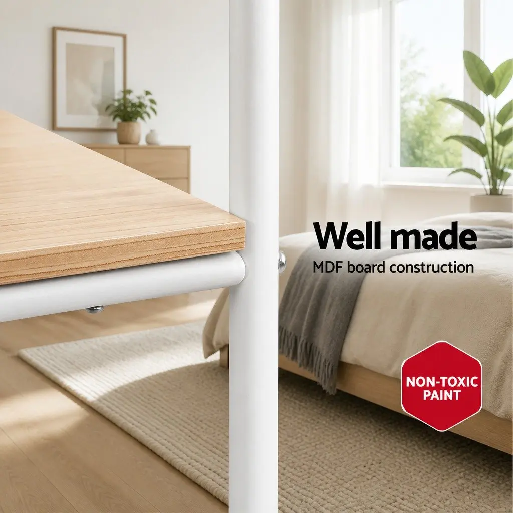 Metal Clothes Rack with Storage Shelves 150cm