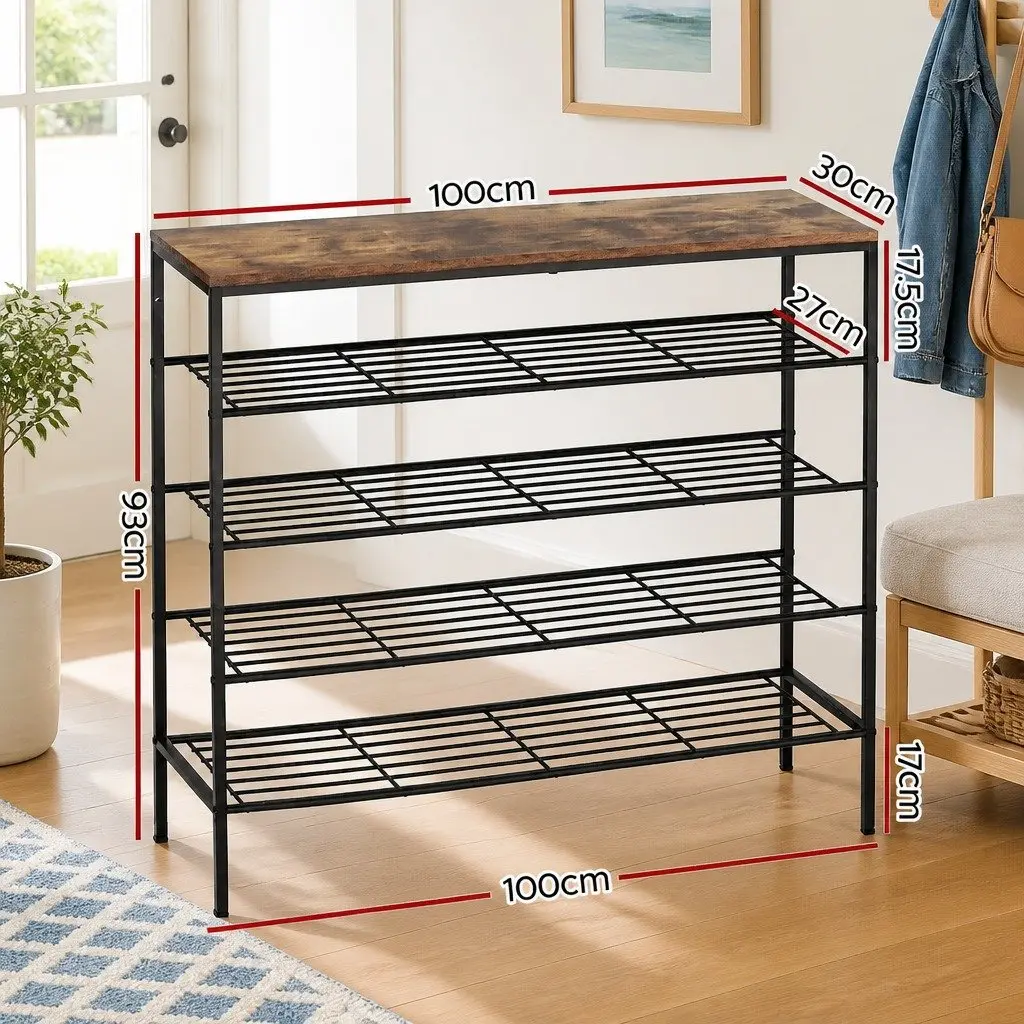 5-Tier Shoe Rack Organizer with Sturdy Metal Frame