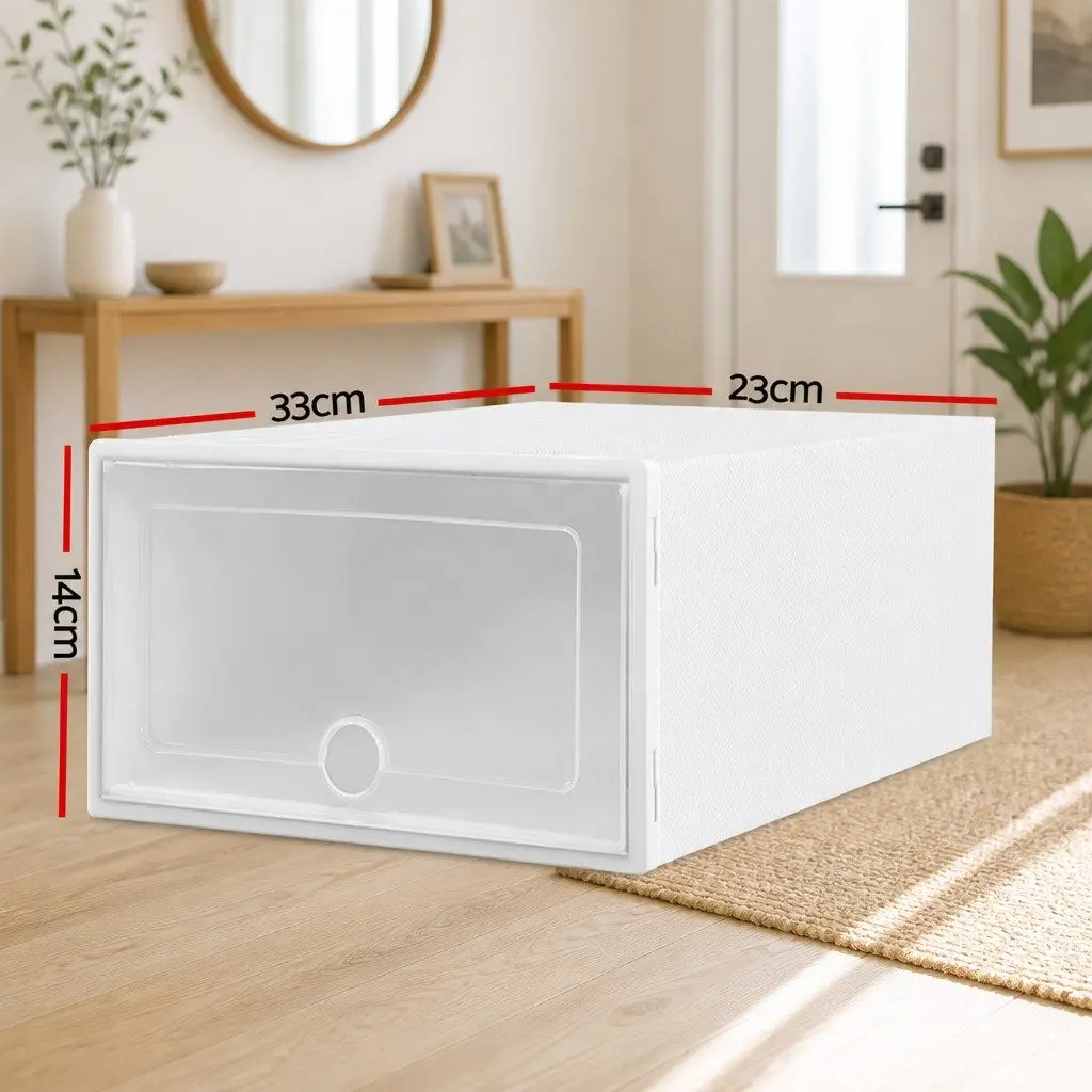 Stackable Shoe Storage Boxes Set of 12