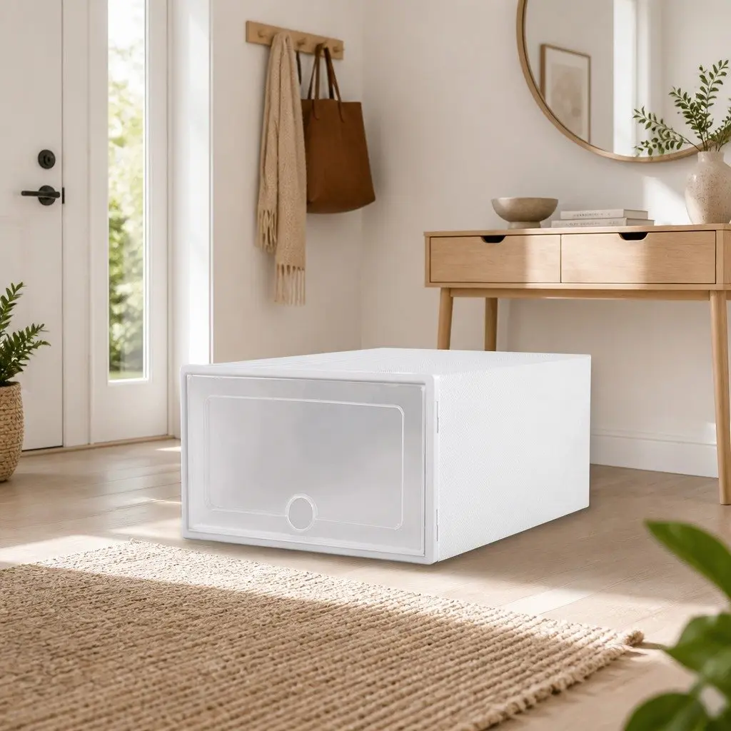 Stackable Shoe Storage Boxes Set of 12