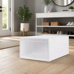 Durable Stackable Shoe Storage Boxes - Set of 24