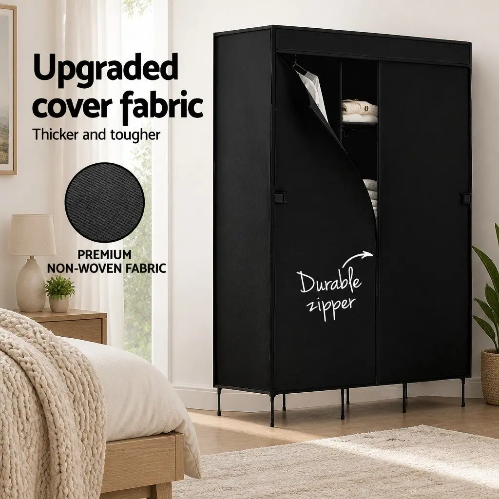 Large Portable Wardrobe Organizer in Black