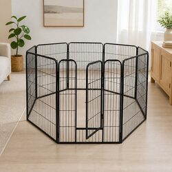 8 Panel Pet Playpen Dog Exercise Pen Puppy Enclosure Portable Foldable Gate