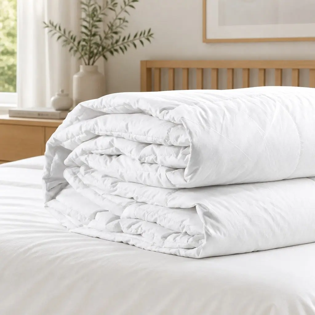 Duck Down Feather Quilt 200GSM Super King Lightweight Breathable White Bedding Doona
