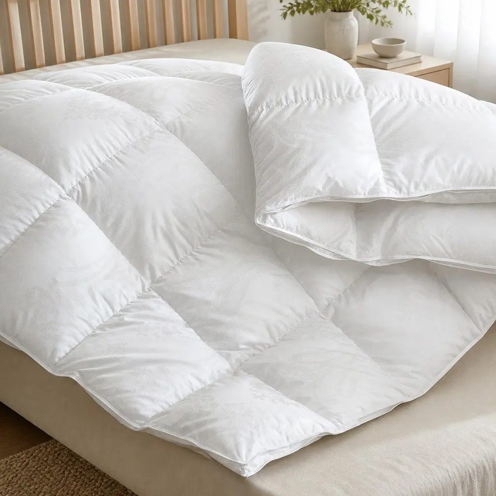 Duck Down Feather Quilt 200GSM Super King Lightweight Breathable White Bedding Doona