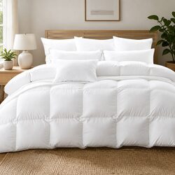 Double Goose Down Feather Quilt 500GSM for All Seasons