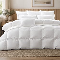 Premium Goose Down Quilt Queen 500GSM Lightweight Bedding