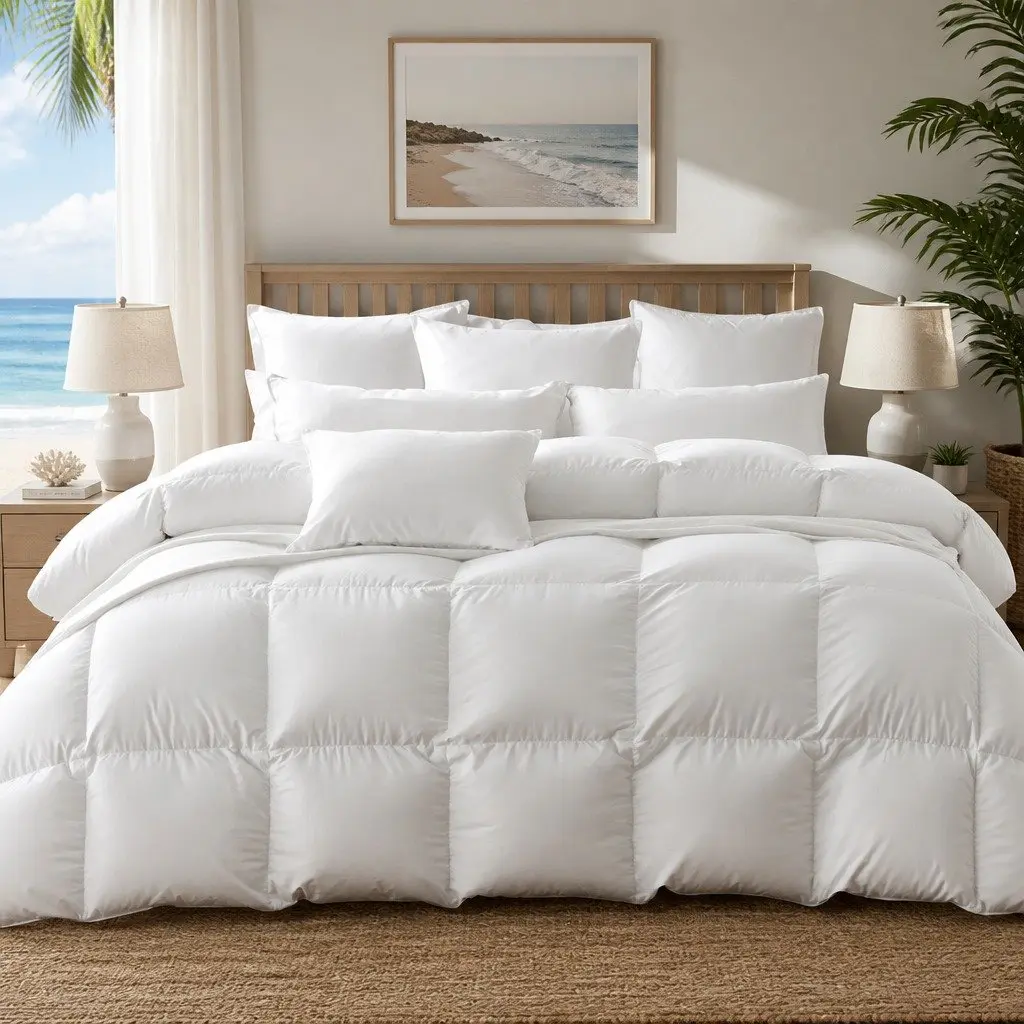 Goose Down Quilt Queen 500GSM Lightweight Bedding