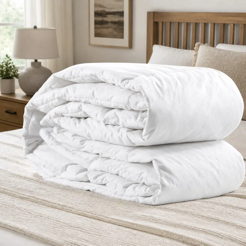 Single Goose Down Doona 500GSM All Season Quilt Lightweight Breathable Bedding