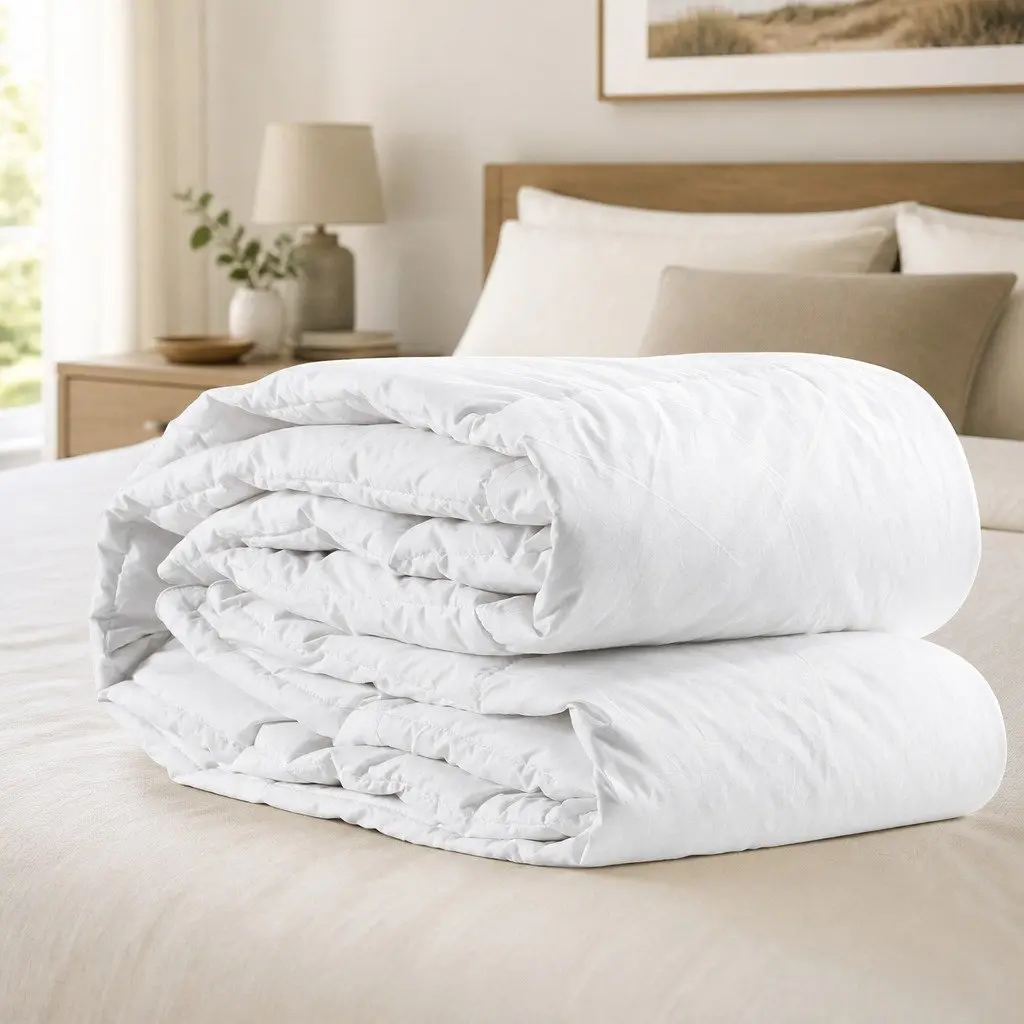 Goose Down Feather Quilt Super King Bed Doona All Season Lightweight Breathable