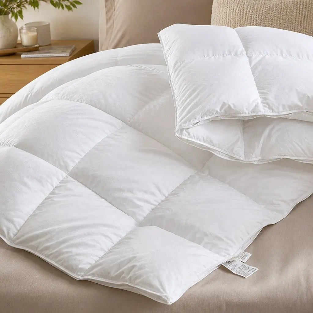 Goose Down Feather Quilt Super King Bed Doona All Season Lightweight Breathable