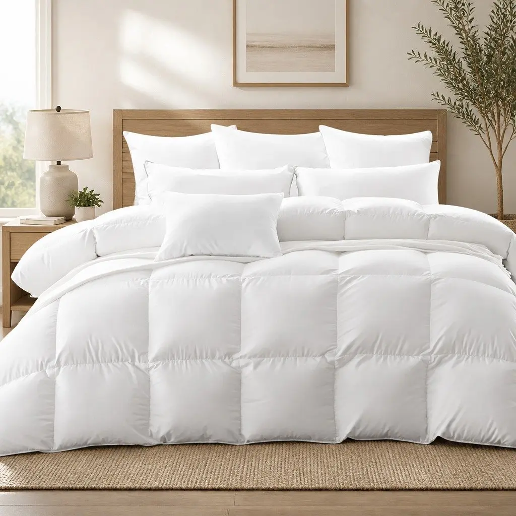 King Size Goose Down Feather Quilt 700GSM