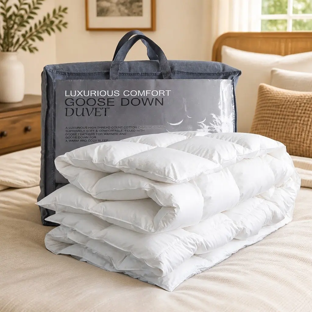 King Size Goose Down Feather Quilt 700GSM