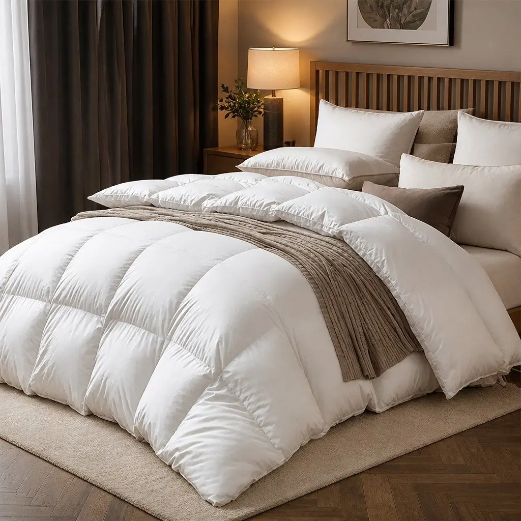 King Size Goose Down Feather Quilt 700GSM
