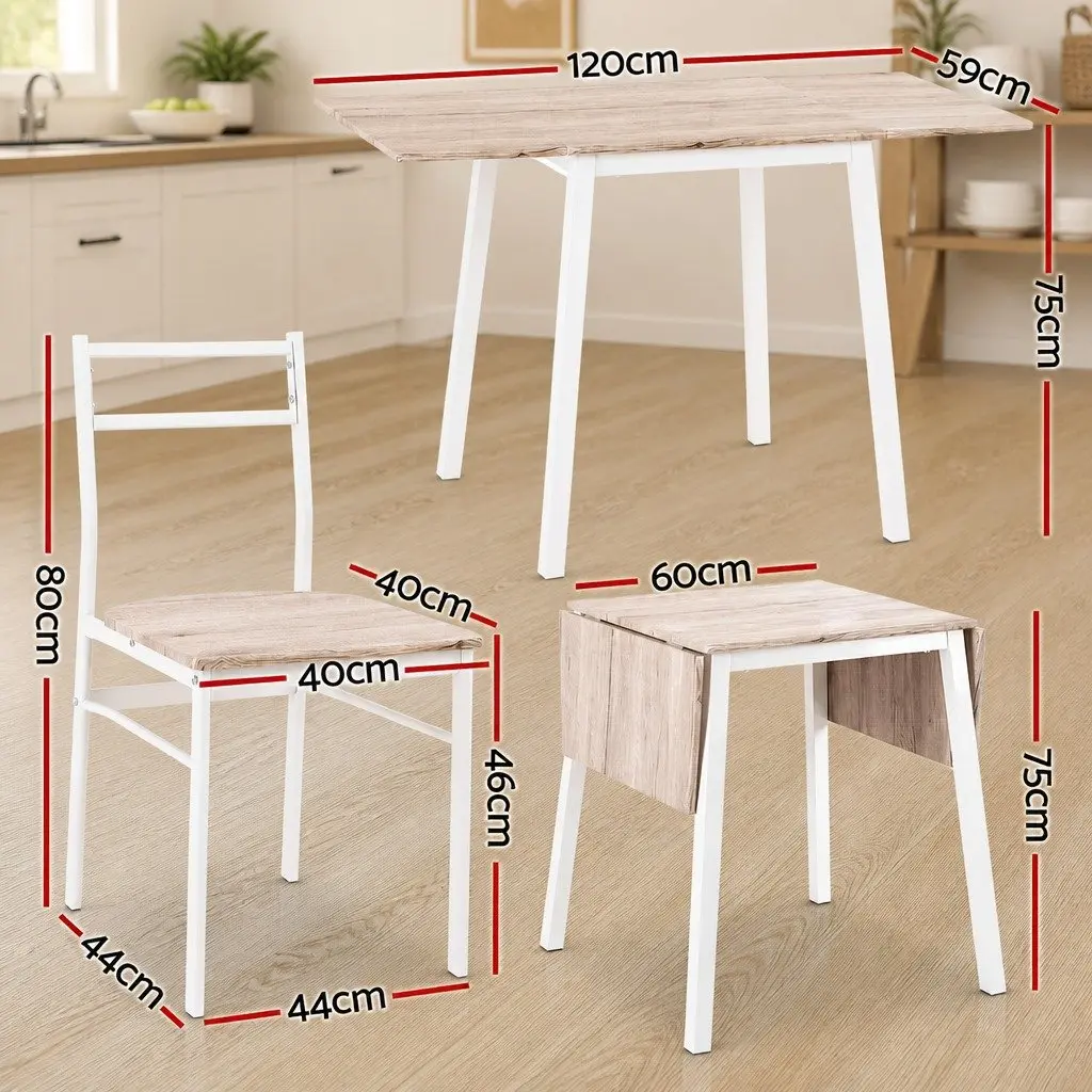 5-Piece Foldable Dining Table and Chairs Set