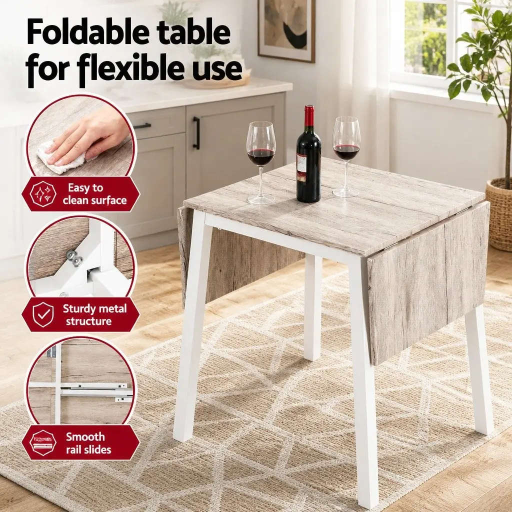 5-Piece Foldable Dining Table and Chairs Set