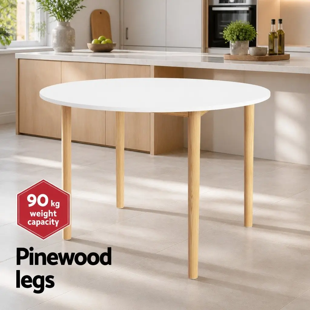 Round Dining Table and 4 Chairs Set
