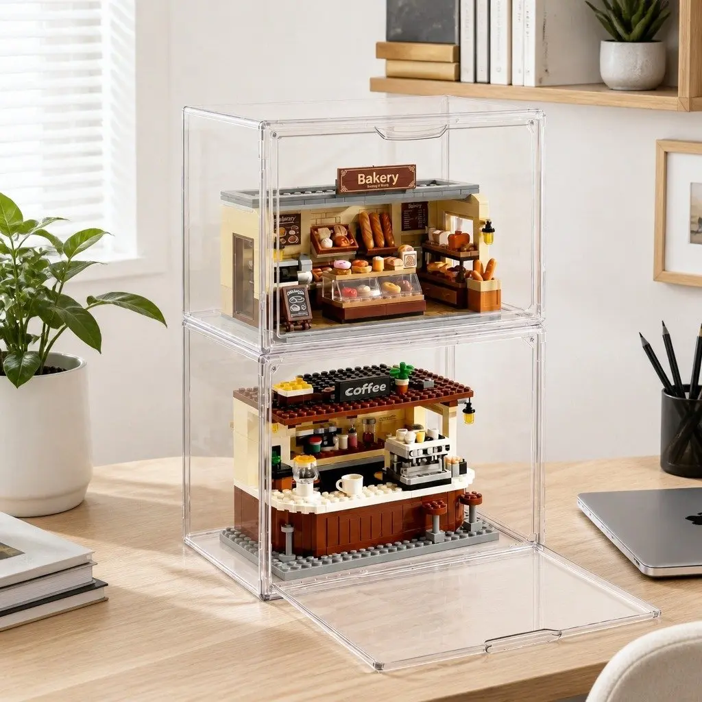Stackable Clear Acrylic Display Cases for Collectibles
