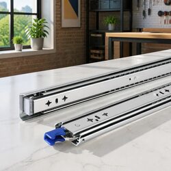 Heavy Duty Full Extension Drawer Slides 700-1400mm Silver Steel